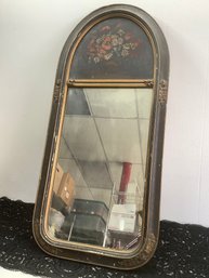 Floral Painted Framed Wall Mirror