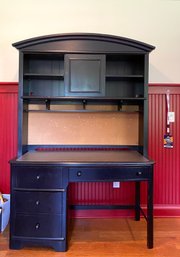 Teen Bow Top Desk With Corkboard Back In Ebony Finish - Made By Stanley Furnitures Young America Collection