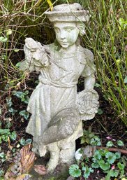 A Vintage Cast Stone Garden Sculpture