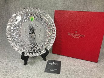 Paid $198 - (4 Of 4) WATERFORD CRYSTAL Dish - 1993 Christmas Plate - With Original Box / Booklet - Nice !