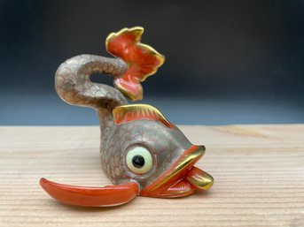 Herend Hungary- Koi Fish Card Holder/place Card Holder.