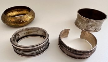 4 Metal Bracelets, Some Vintage