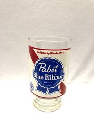 Pabst Blue Ribbon Oversized Frosted Glass