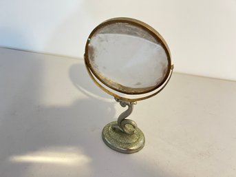 Vintage Nickel Plated Mirror