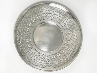 An Antique Sterling Silver Reticulated Cake Plate By Theodore B. Starr