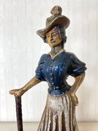 Cast Iron Victorian Woman Doorstop