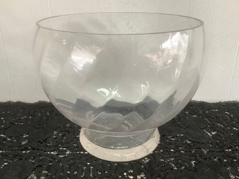 Large Swirled Glass Bowl