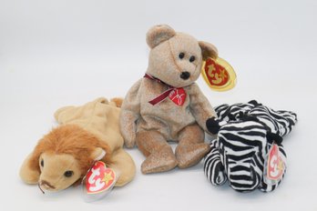 1995 Ziggy, 1996 Roary, 1999 Signature Bear TY Beanie Babies