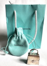 Vintage Tiffany & Co. 1994 Sterling Silver Purse Pill Box In Original Pouch & Bag, Rare