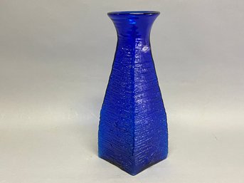 Blenko Blue Art Glass Vase