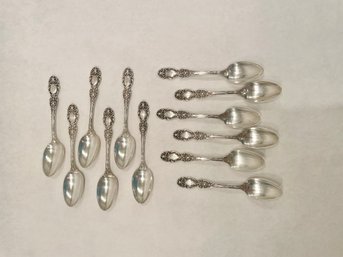Twelve R. Wallace & Sons Sterling Demitasse Spoons