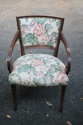 Vintage Mahogany Upholstered Arm Chair