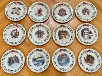 Lenox 'The Annual Holiday Collector Plate' Porcelain Plates With Gold Trim