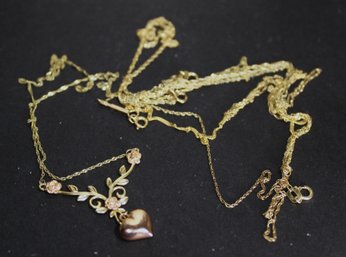 Lot Three Tangled 14K Gold Chains Necklaces Weigh 3.8 Grams