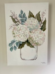 Canvas Decorator Floral Print, Signed