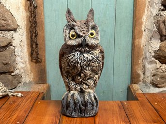 A Great Horned Owl Decoy By Dalen Products