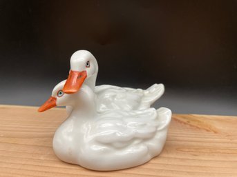 Herend Hungary- Pair Of Ducks Figurine.