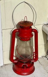 Vintage Red Dietz WFS No. 129 Crescent Oil Lantern