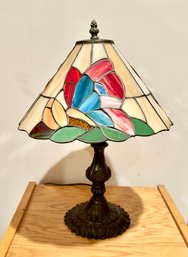 Tiffany Style Butterfly Stained Glass Desk Lamp