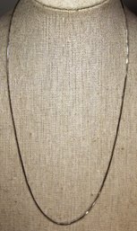 14K White Gold Chain Necklace 18' Long