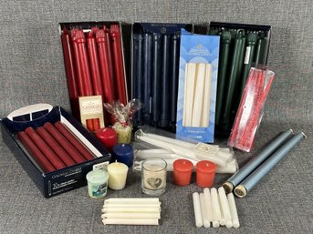 A Large Assortment Of Taper & Other Candles, New/Old Stock