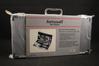 New In Packaging Fortunoff The Source Deluxe 19pc Barbeque Tool Set In Aluminum Carry Case