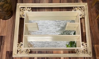 Vintage MCM Wall Hanging Mirrored Curio Shelf By Turner Wall Accessories