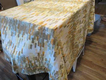 MCM Style Modernist Linen Cotton Tablecloth