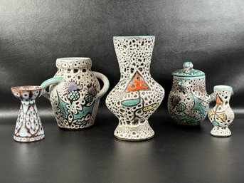 A Grouping Of Vintage Pottery, Signed Vallauris & More