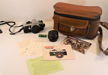 Vintage Pentax ME Plus 35mm Film Camera, Asahi Lens, Camera Bag And More