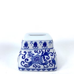 Blue And White Ceramic Tissue Box Cover