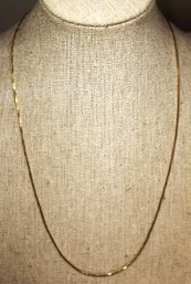 14K Yellow Gold Chain Necklace 18' Long