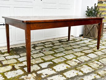 A Rough Hewn Walnut Extendable Farm Table By Crate & Barrel - Simple And Elegant Lines!