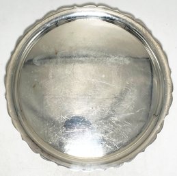 A Large Fine Quality Serpentine Edge Sterling Silver Salver - 12 Inch Diameter