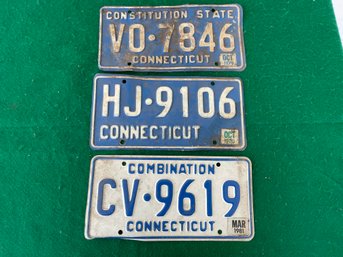 3 CT License Plates