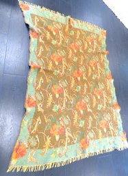 Reversible 100 Wool Throw Blanket Fall Colors