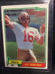 1981 Topps Joe Montana Rookie Card - M