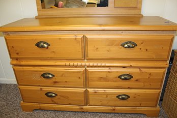 Pine Dresser W Mirror And Corkboard 51x17x32 Mirror 38x45