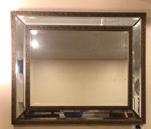 Venetian Mirror With Beveled Glass And Ornate Gold Trim