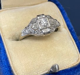 Antique Art Deco 14k Diamond Ring