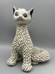 Mid Century Italian Pottery Spaghetti Cat.