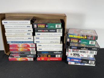 27 SEGA GENESIS GAMES IN CASES, SOME WITH INSERTS