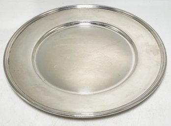 A Vintage Sterling Silver Charger - 11 Inch Diameter