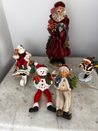 Santa & Snowman Figurine Collection