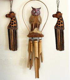 Owl Chimes And Zebra Tassels