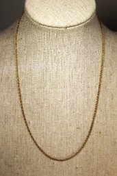 14K Yellow Gold Rope Chain Necklace 16' Long1