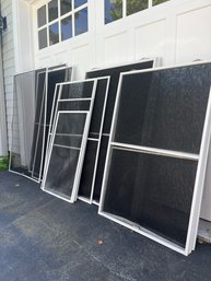 A Collection Of Aluminum Window Screens