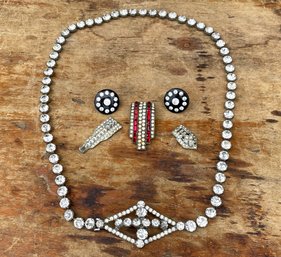 Vintage Costume Jewelry - Rhinestones Galore!