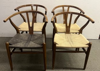 Four Danish Style Modern Arm Chairs