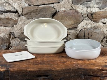 Kitchenware In White: Gratins, Bowls & Cheese Tray